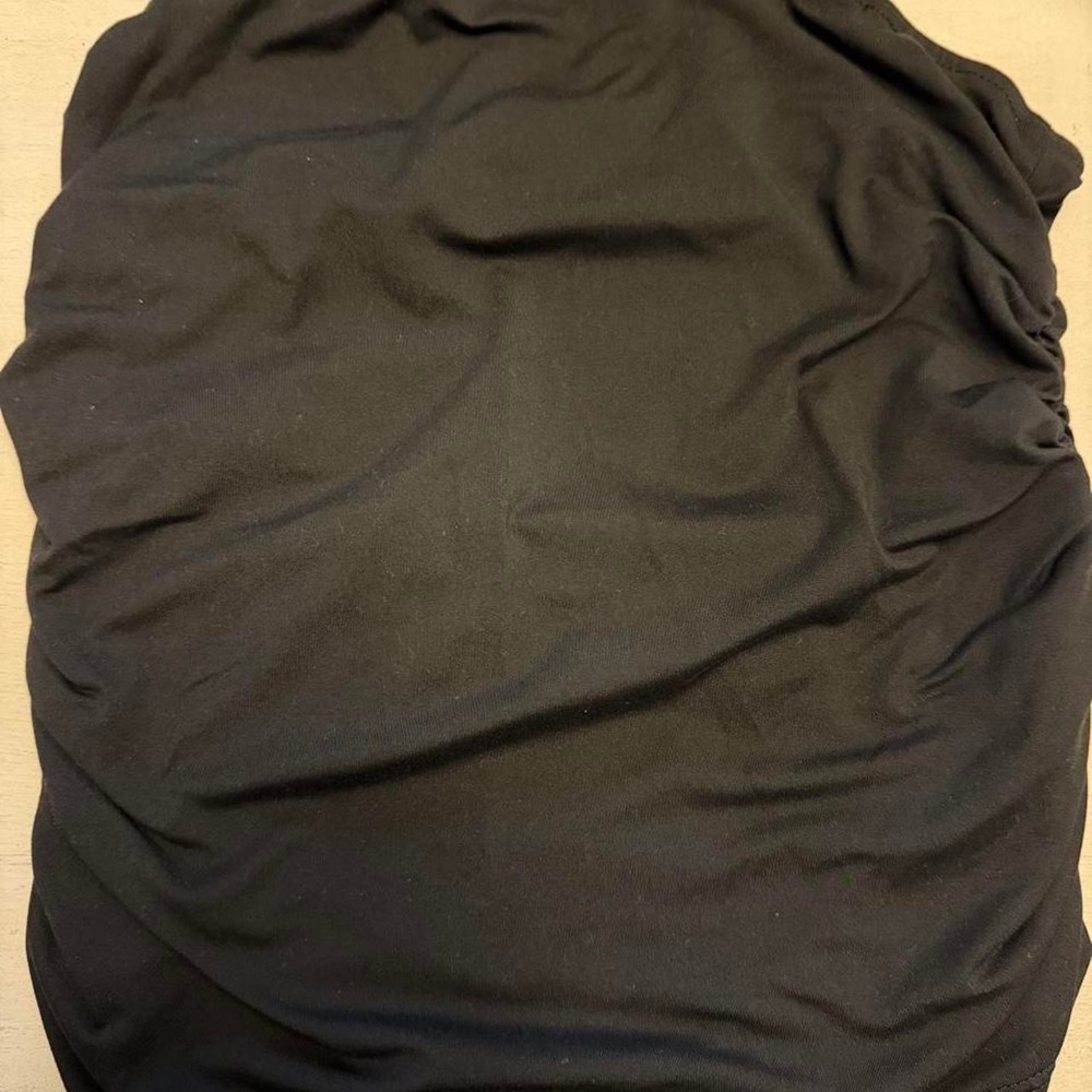 SHEIN XL Black Tube Top Scrunched waist
